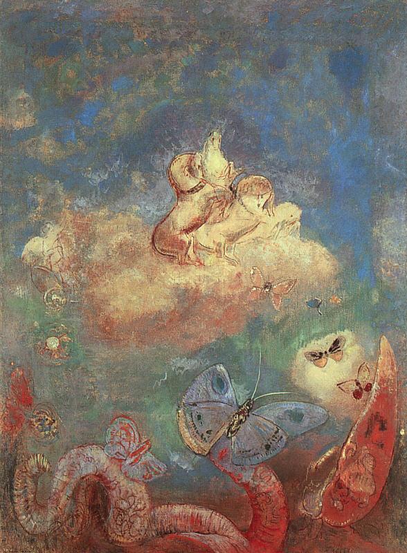 Odilon Redon The Chariot of Apollo Norge oil painting art